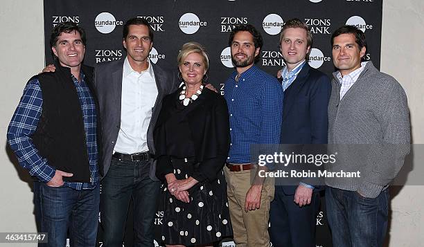 Tagg Romney, Josh Romney, Ann Romney, Craig Romney, Ben Romney and Matt Romney attend SLC Gala Reception Presented By Zions during 2014 Sundance Film...