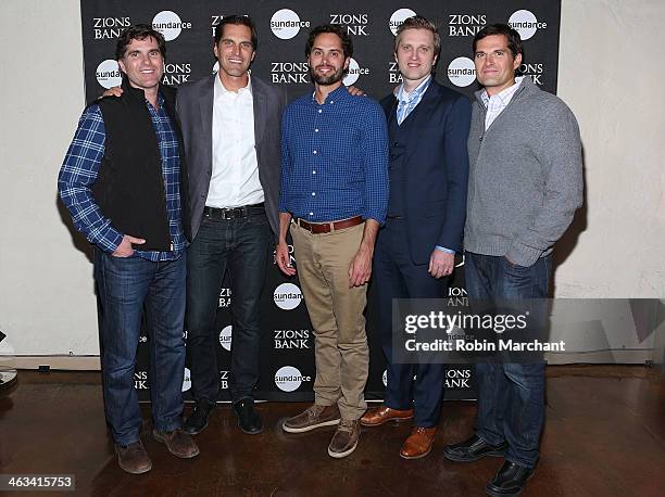 Tagg Romney, Josh Romney, Craig Romney, Ben Romney and Matt Romney attend SLC Gala Reception Presented By Zions during 2014 Sundance Film Festival at...