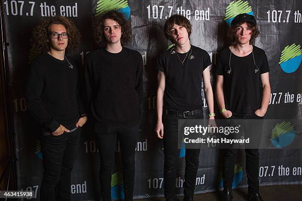 Robert Hall, Benji Blakeway, Van McCann and Johnny 'Bondy' Bond of Catfish and the Bottlement pose for a photo before performing an EndSession hosted...