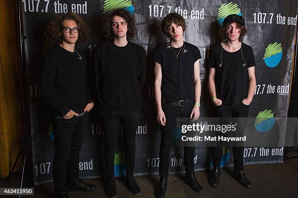 Robert Hall, Benji Blakeway, Van McCann and Johnny 'Bondy' Bond of Catfish and the Bottlement pose for a photo before performing an EndSession hosted...