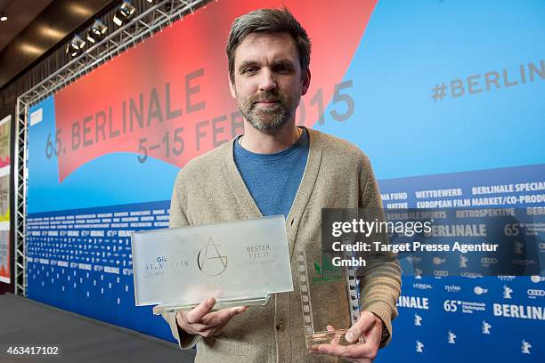 Sebastian Schipper attends the Award ceremony of the Independent Juries Press Conference of the 65th Berlinale International Film Festival at...