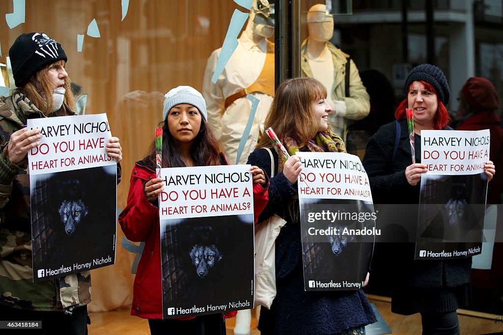 Anti-fur protest in London