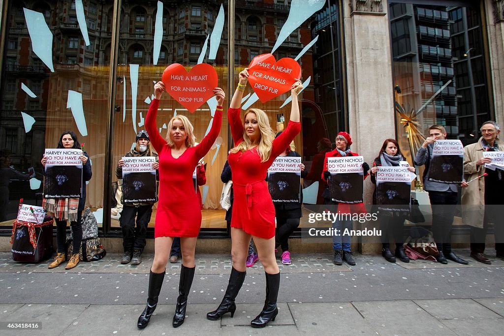 Anti-fur protest in London