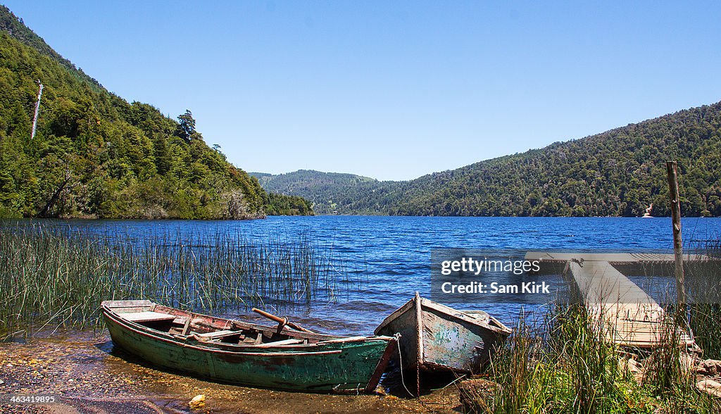 Boats on Lake in Huerquehue National Park