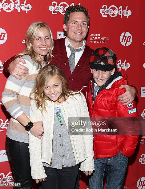 Director Greg Whiteley with family attend "Mitt" Premiere during 2014 Sundance Film Festival at Rose Wagner Performing Arts Center on January 17,...