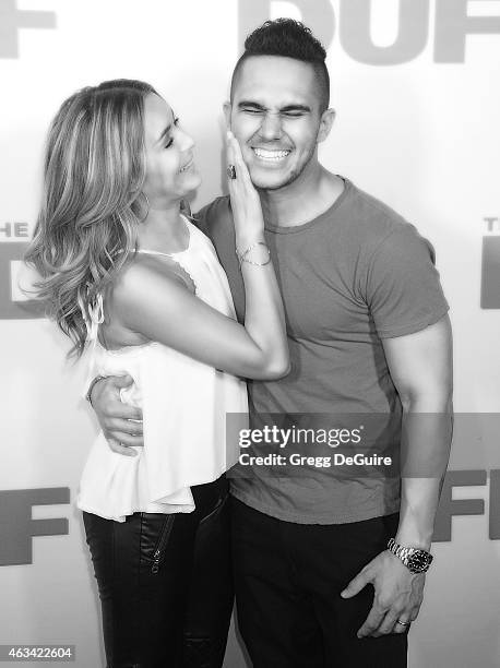 Actors Alexa Vega and Carlos Pena, Jr. Arrive at the Los Angeles screening of "The Duff" at TCL Chinese 6 Theatres on February 12, 2015 in Hollywood,...