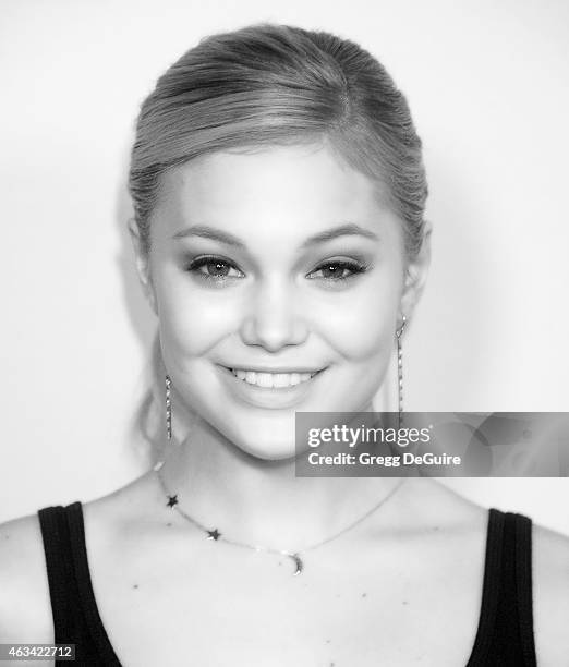 Actress Olivia Holt arrives at the Los Angeles screening of "The Duff" at TCL Chinese 6 Theatres on February 12, 2015 in Hollywood, California.