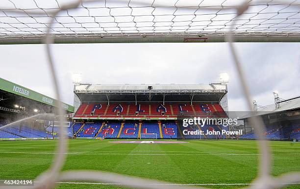 General view before the FA Cup Fifth Round match between Crystal Palace and Liverpool at Selhurst Park on February 14, 2015 in London, England.