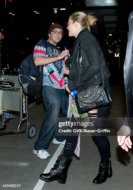 Leann Rimes is seen on January 17, 2014 in Los Angeles, California.