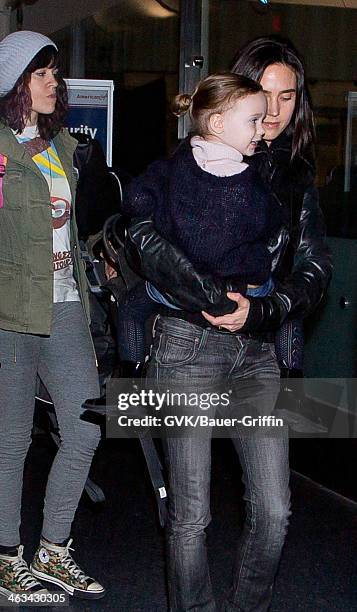 Jennifer Connelly and Agnes Bettany are seen on January 17, 2014 in Los Angeles, California.