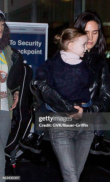 Jennifer Connelly and Agnes Bettany are seen on January 17, 2014 in Los Angeles, California.