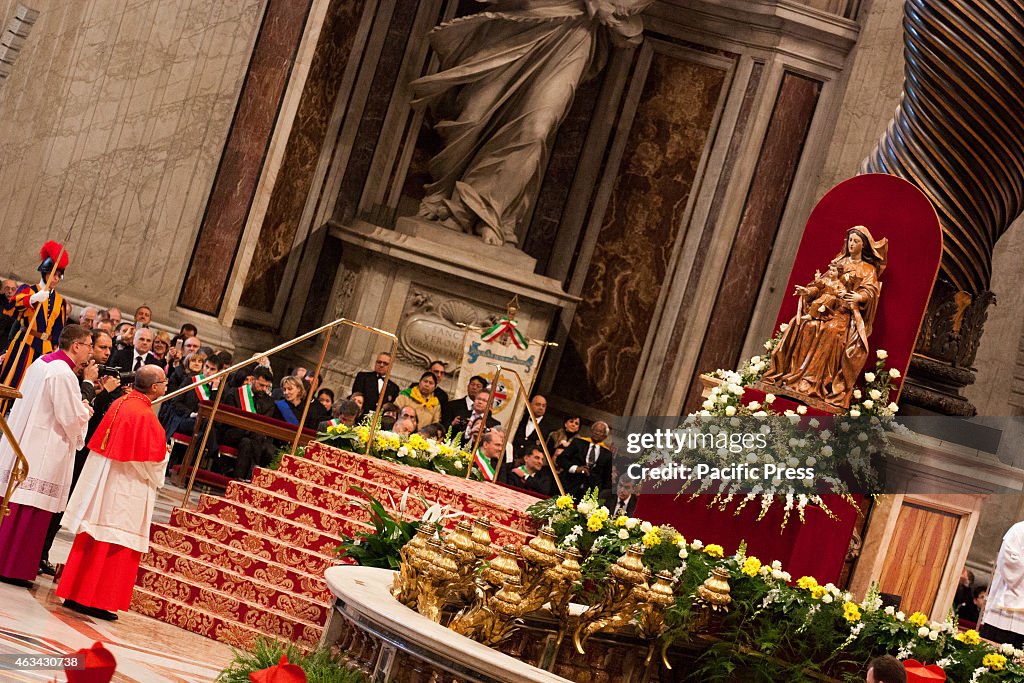 Consistory for the creation of new cardinals, presided over...