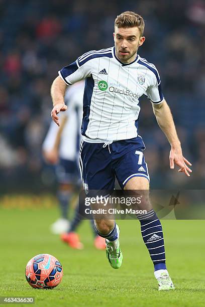 James Morrison of West Bromwich Albion in action during the FA Cup Fifth Round match between West Bromwich Albion and West Ham United at The...