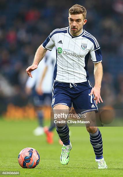 James Morrison of West Bromwich Albion in action during the FA Cup Fifth Round match between West Bromwich Albion and West Ham United at The...