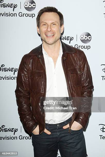 Christian Slater arrives at the ABC/Disney 2014 Winter TCA party held at The Langham Huntington Hotel and Spa on January 17, 2014 in Pasadena,...