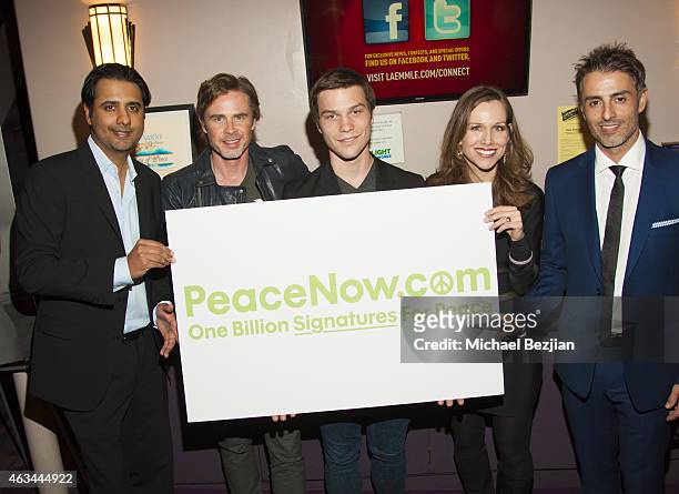 Shaun Sanghani, Sam Trammell, Nick Krause and Jordan Roberts support PeaceNow.com at "White Rabbit" Los Angeles Premiere - A Bullying Prevention...