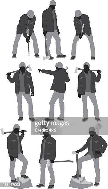 lumberjack - forestry stock illustrations