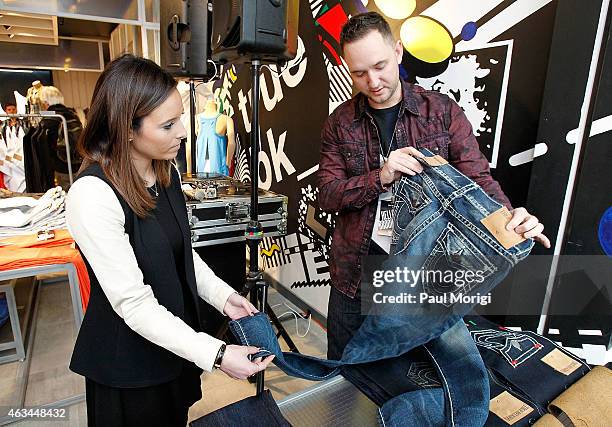 True Religion Bespoke jeans designed by customers in the new Brooklyn Flagship store across from the Barclays Center on February 14, 2015 in Brooklyn.