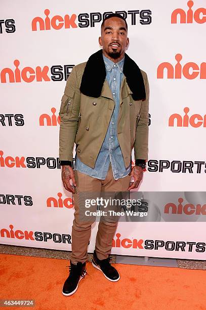 Basketball player J.R. Smith attends NICKSPORTS special screening and party for Little Ballers Documentary at Chelsea Piers on February 14, 2015 in...