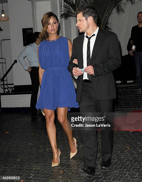 Vanessa Lachey and Nick Lachey attend the Entertainment Weekly SAG Awards pre-party at Chateau Marmont on January 17, 2014 in Los Angeles, California.