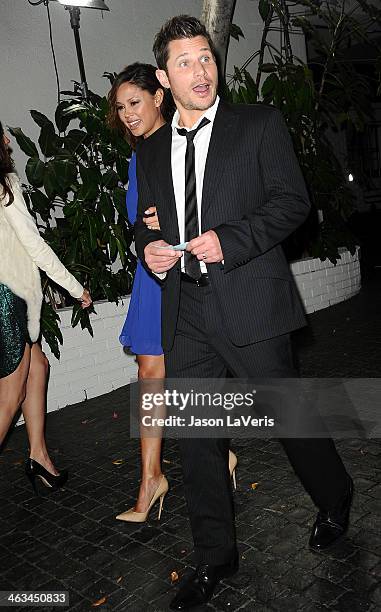 Vanessa Lachey and Nick Lachey attend the Entertainment Weekly SAG Awards pre-party at Chateau Marmont on January 17, 2014 in Los Angeles, California.