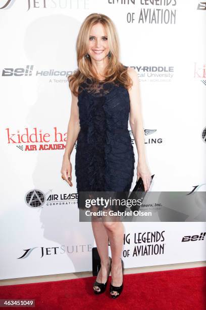 Kelly Preston arrives for the 11th Annual Living Legends Of Aviation Awards at The Beverly Hilton Hotel on January 17, 2014 in Beverly Hills,...