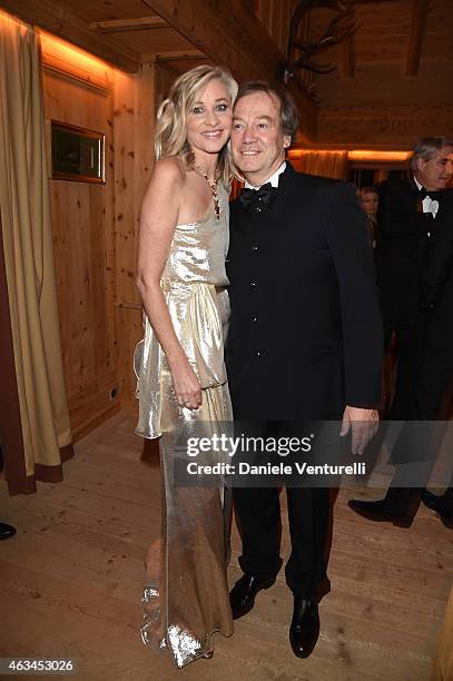 Lucio Velo and Ester Velo van Hulst attend Bulgari High Jewelry Event St. Moritz on February 14, 2015 in St Moritz, Switzerland.