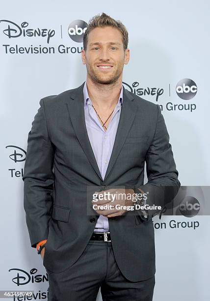 Personality Juan Pablo Galavis, The Bachelor, arrives at the ABC/Disney TCA Winter Press Tour party at The Langham Huntington Hotel and Spa on...