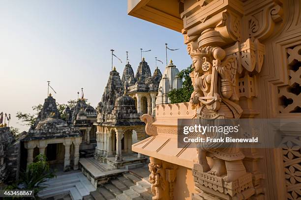 The sacred site of Shatrunjaya contains more than 850 temples on top of a hill and is one of the major pilgrim sites for Jains.