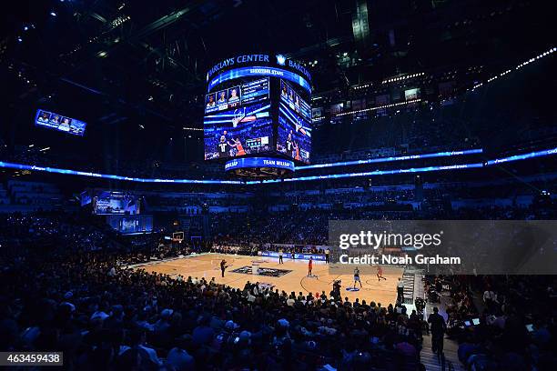 The inside of the arena during the Degree Shooting Stars on State Farm All-Star Saturday Night as part of the 2015 NBA All-Star Weekend on February...