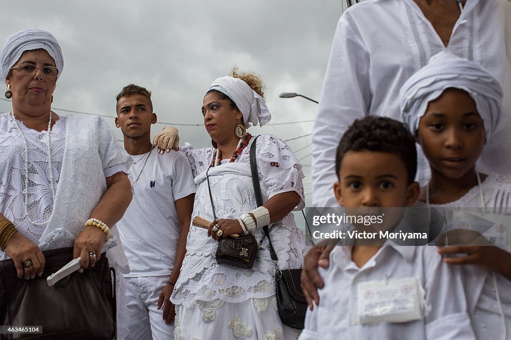 Revelers Participate In Carnival Celebrations In Sao Paulo, Brazil