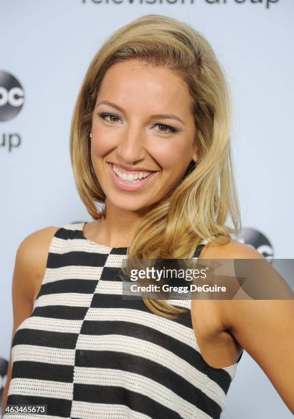 Actress Vanessa Lengies arrives at the ABC/Disney TCA Winter Press Tour party at The Langham Huntington Hotel and Spa on January 17, 2014 in...