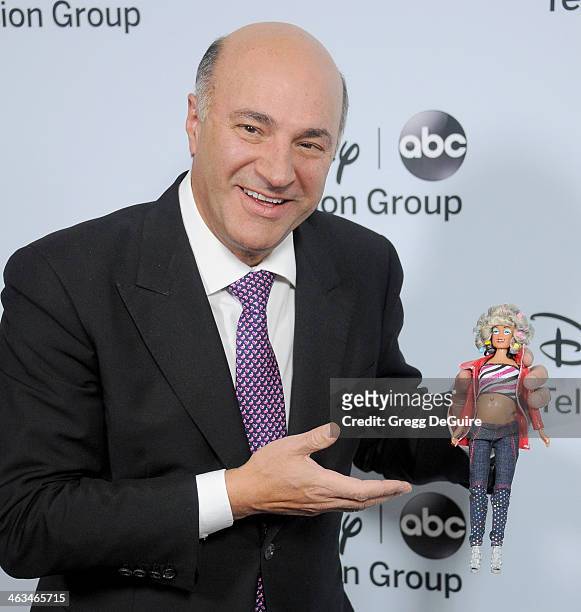 Personality Kevin O'Leary arrives at the ABC/Disney TCA Winter Press Tour party at The Langham Huntington Hotel and Spa on January 17, 2014 in...