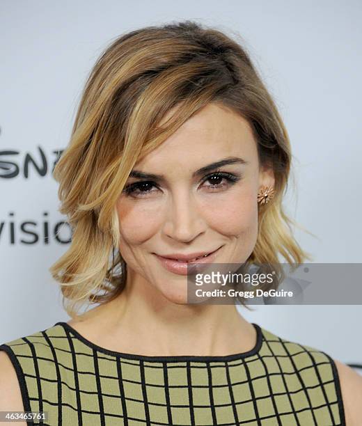 Actress Samaire Armstrong arrives at the ABC/Disney TCA Winter Press Tour party at The Langham Huntington Hotel and Spa on January 17, 2014 in...