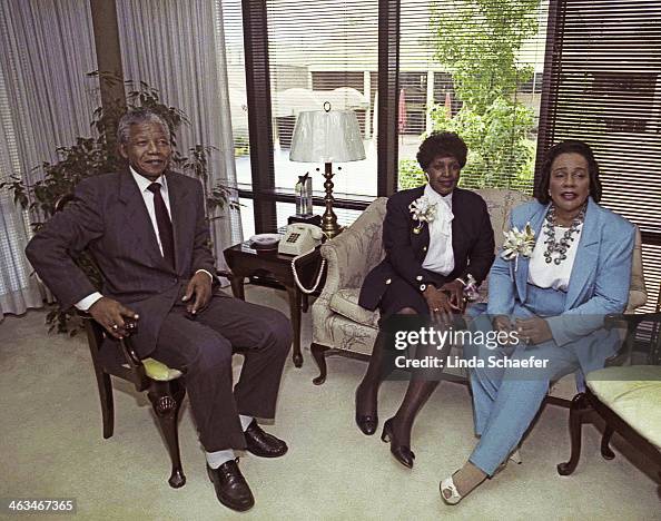 Nelson Mandela with Coretta Scott King Nelson Mandela with Coretta Scott King