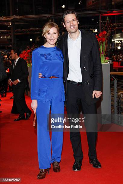 Franziska Weisz and Felix Herzogenrath attend the Closing Ceremony of the 65th Berlinale International Film Festival on February 14, 2015 in Berlin,...