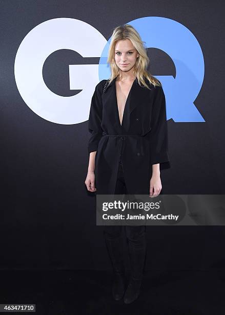 Model Nadine Leopold attends GQ and LeBron James Celebrate All-Star Style on February 14, 2015 in New York City.