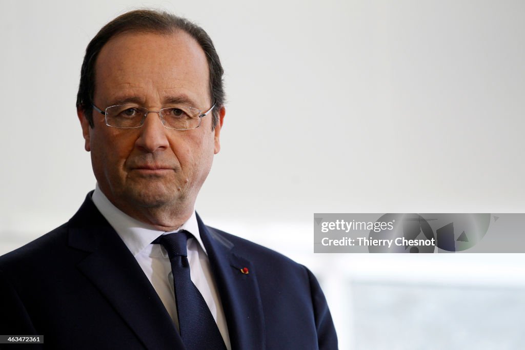 French President Francois Hollande Visits Tulle