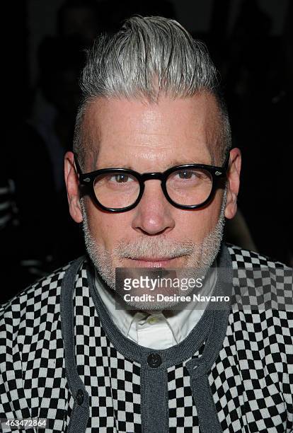 Nick Wooster attends the Robert Geller fashion show during Mercedes-Benz Fashion Week Fall 2015 at Pier 59 on February 14, 2015 in New York City.