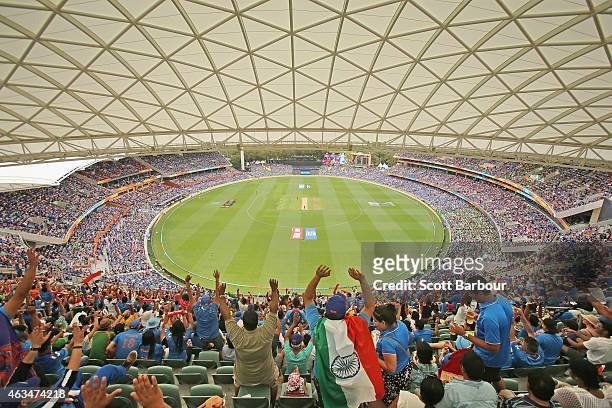 General view during the 2015 ICC Cricket World Cup match between India and Pakistan at Adelaide Oval on February 15, 2015 in Adelaide, Australia.