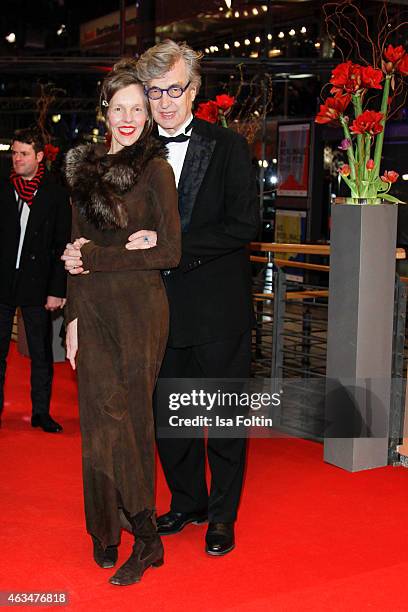 Donata Wenders and Wim Wenders attend the Closing Ceremony of the 65th Berlinale International Film Festival on February 14, 2015 in Berlin, Germany.