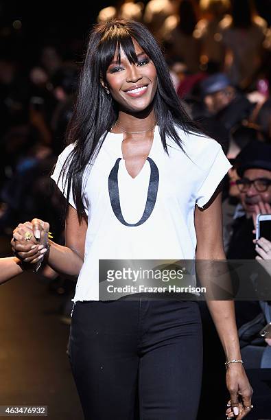 Naomi Campbell walks the runway at #TackleEbola At Naomi Campbell's Fashion For Relief Charity Fashion Show during Mercedes-Benz Fashion Week Fall...