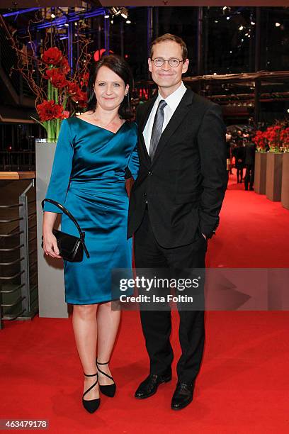 Claudia Mueller and Michael Mueller attend the Closing Ceremony of the 65th Berlinale International Film Festival on February 14, 2015 in Berlin,...