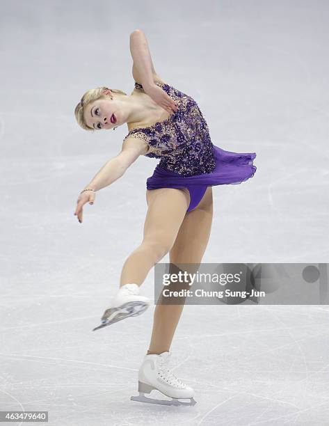 Gracie Gold of United States performs during the Ladies Free Skating on day four of the ISU Four Continents Figure Skating Championships 2015 at the...