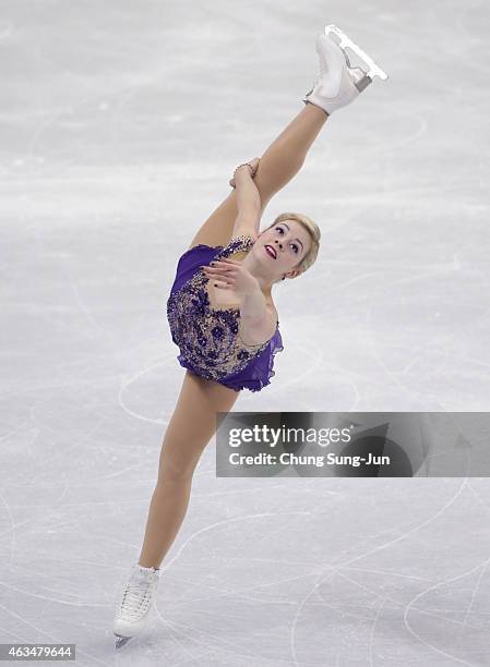 Gracie Gold of United States performs during the Ladies Free Skating on day four of the ISU Four Continents Figure Skating Championships 2015 at the...