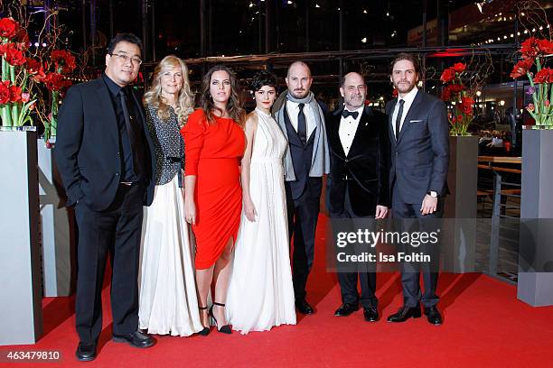 The International Jury with Bong Joon-ho, Martha De Laurentiis, Claudia Llosa, Audrey Tautou, Darren Aronofsky and Daniel Bruehl attend the Closing...