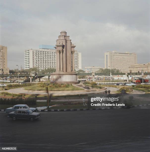 Tahrir Square in Cairo, Egypt, circa 1960.