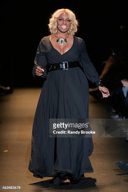 Nene Leakes walks the runway at Naomi Campbell's Fashion For Relief Charity Fashion Show during Mercedes-Benz Fashion Week Fall 2015 at The Theatre...