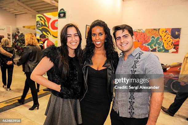 Shantelle Rodriguez, Roxana Rivas and JP Sanchez attend the Fine Art Auction & Guntram von Habsburg Foundation Cocktail Reception Hosted By Hublot &...