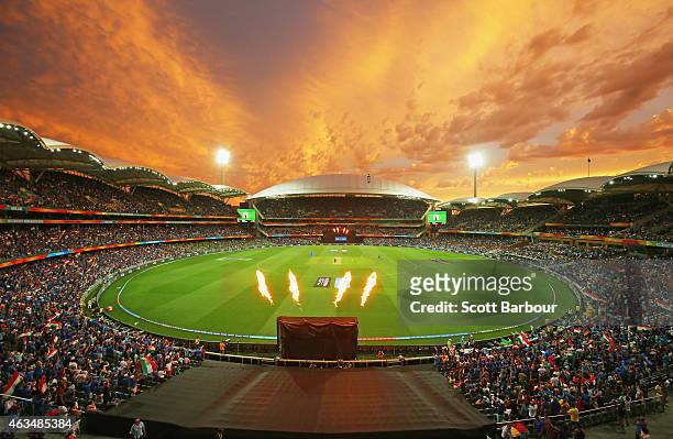 General view during the 2015 ICC Cricket World Cup match between India and Pakistan at Adelaide Oval on February 15, 2015 in Adelaide, Australia.